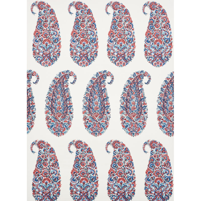 Shirala Paisley Wallpaper, Delft & Rose