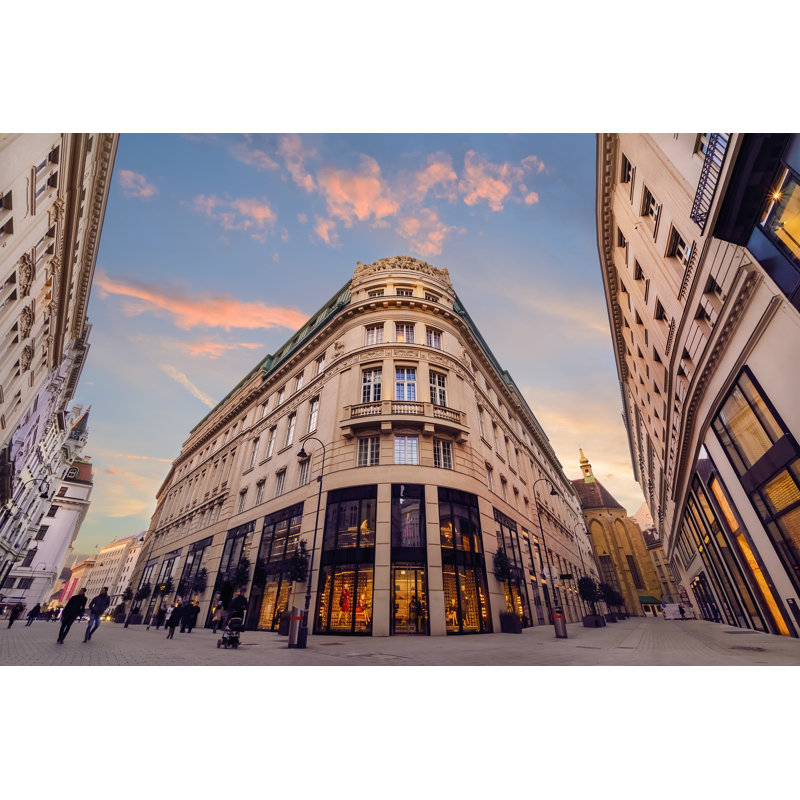 Street In Vienna by Velishchuk - Wrapped Canvas Print, 30cm H x 46cm W x 3.8cm D