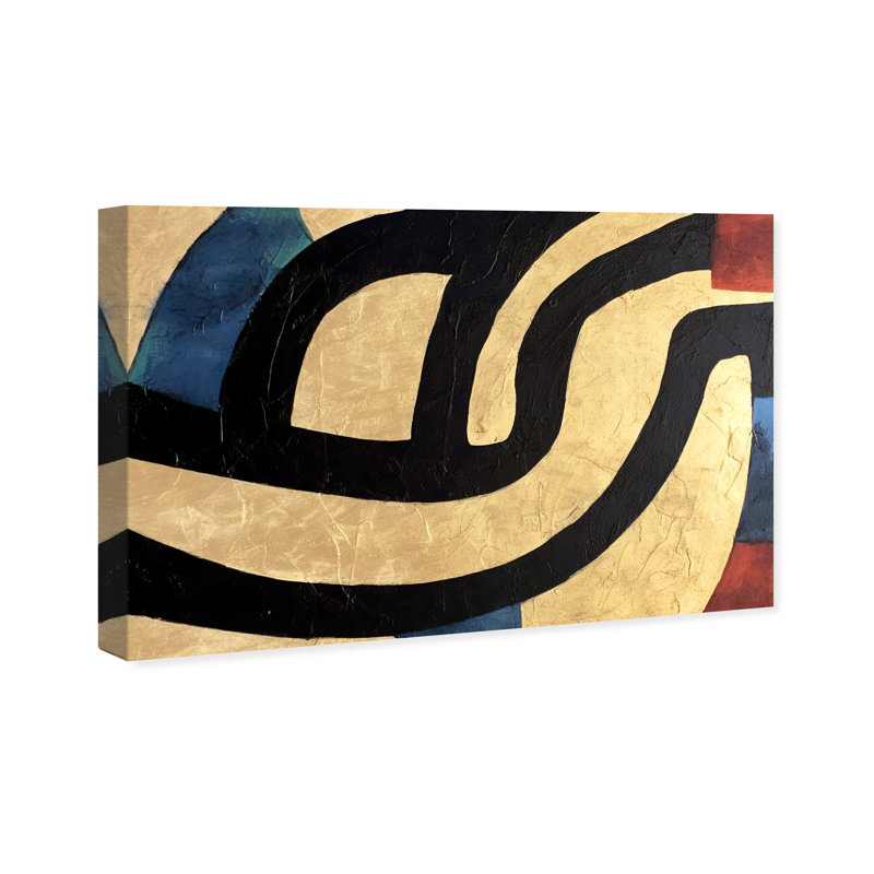 «Abstract Klimt Version of Gold Glam», reproduction d'art sur toile, H 16 po x l 24 po x P 0,8 po