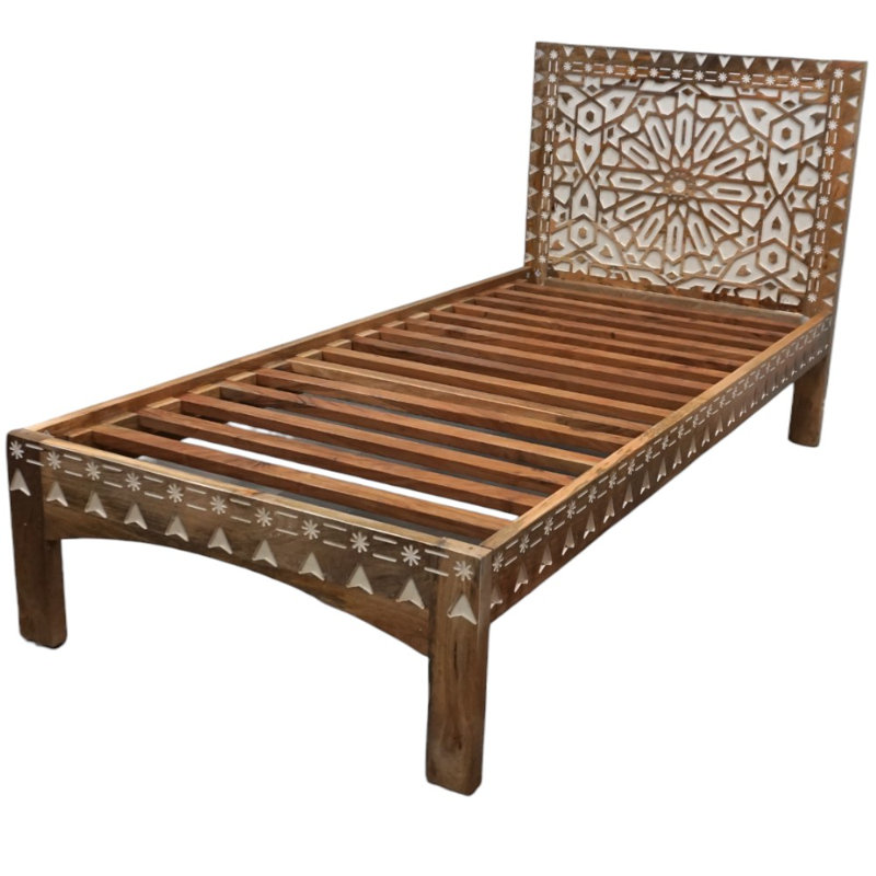 Lit standard en bois massif Vallyn
