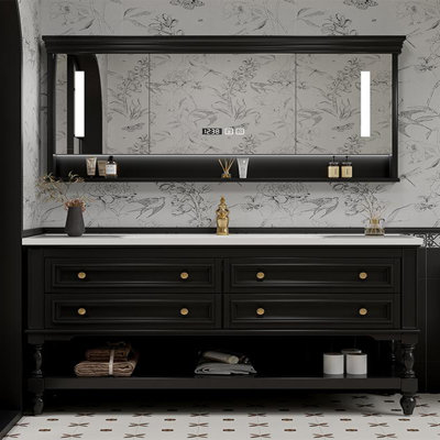 Armoire de salle de bain américaine rétro