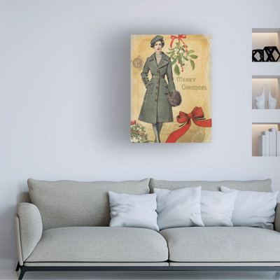 Art mural sur toile tendue - "Holiday Memories I" de June Erica Vess pour décoration de salon, de chambre à coucher ou de bureau - 14 x 19