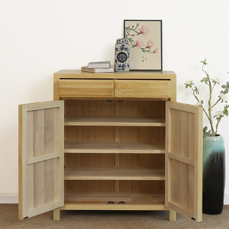 Armoire d'entrée en bois de camphre massif
