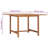 Patio Dining Table 43.3"x43.3"x29.5" Solid Wood Teak