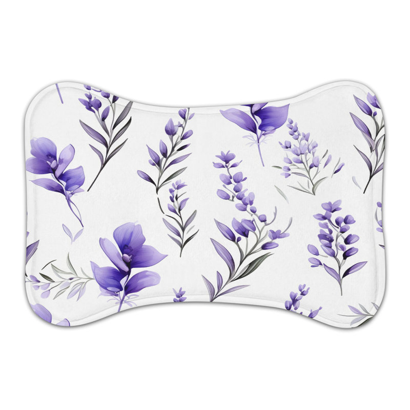 Purple Bliss - 1 Piece Bone Shape Feeding Mat, Large (14")