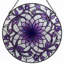 Panneau de vitrail à motif floral H 12 po