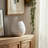 Ceramic Ivory Round Textured Round Vase-89123265