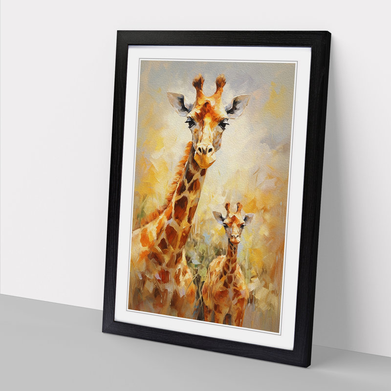 Single Picture Frame Print on Wood, 34cm H x 25cm W x 2cm D, Black