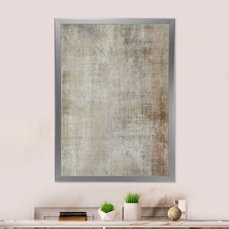 Art moderne gris et bleu II 2FDP47783, H 12 po x l 8 po x P 1 po, Encadrement argenté