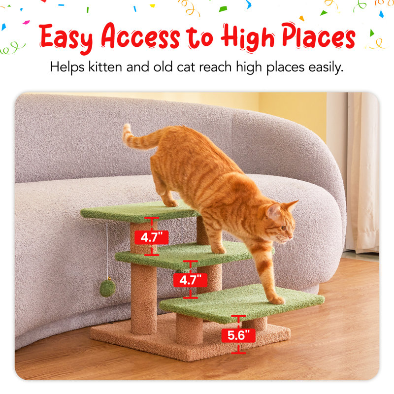 Escalier pour animaux 15 po H, Vert