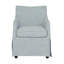 Chaise rembourrée avec accoudoirs et roulettes cachées-62636653