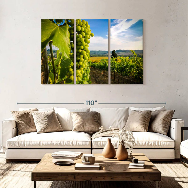 Yarlin Green Grape Vineyard, 48" H x 74" W