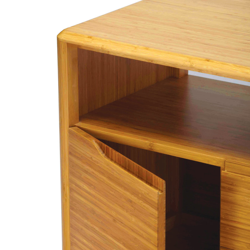Lacey 54" Solid Wood Media Console, Caramelized