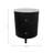 Round Side Table With Fluted Wood Base And Marble Top - Narrow End Table With Storage Drawers For Living Room Or Bedroom - Modern Accent Furniture With Brass Hardware - 21", Black