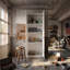 Grande armoire de rangement à 4 portes avec tablettes réglables - Organisateur de garage et de maison blanc moderne