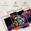 Multicoloured Abstract Cat Multi Piece Canvas Print-605642604