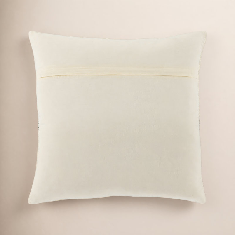 Coussin carré 100% laine Cason, 22 po x 22 po, Housse de coussin seulement - sans coussin