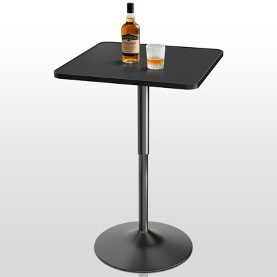 Table de bar à hauteur ajustable 23,6 po avec panneau hydraulique en MDF de 27,6 po à 35,4 po à hauteur réglable