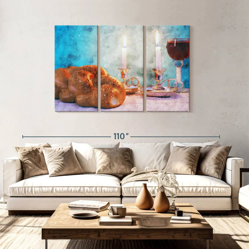 Challah And Wine, 48" H x 74" W