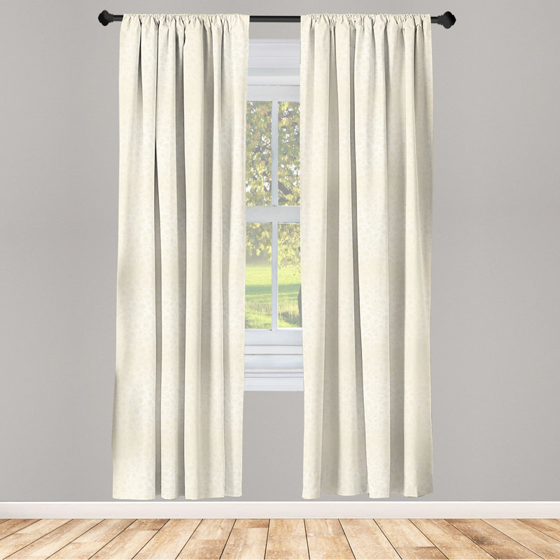 Floral Semi-Sheer Rod Pocket Curtain Panels, 28" x 63"
