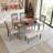 6-Piece Classic Dining Set With Rectangular Table 4 Chairs And Bench-2142272478