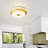 5 Light Satin Gold 22in Flush Mount Ceiling Light Fixture, Modern Round Ceiling Lamp with Frosted Glass Shade for Hallway, Bedroom, Kitchen, or Bathroom Lighting-116727371-116727380