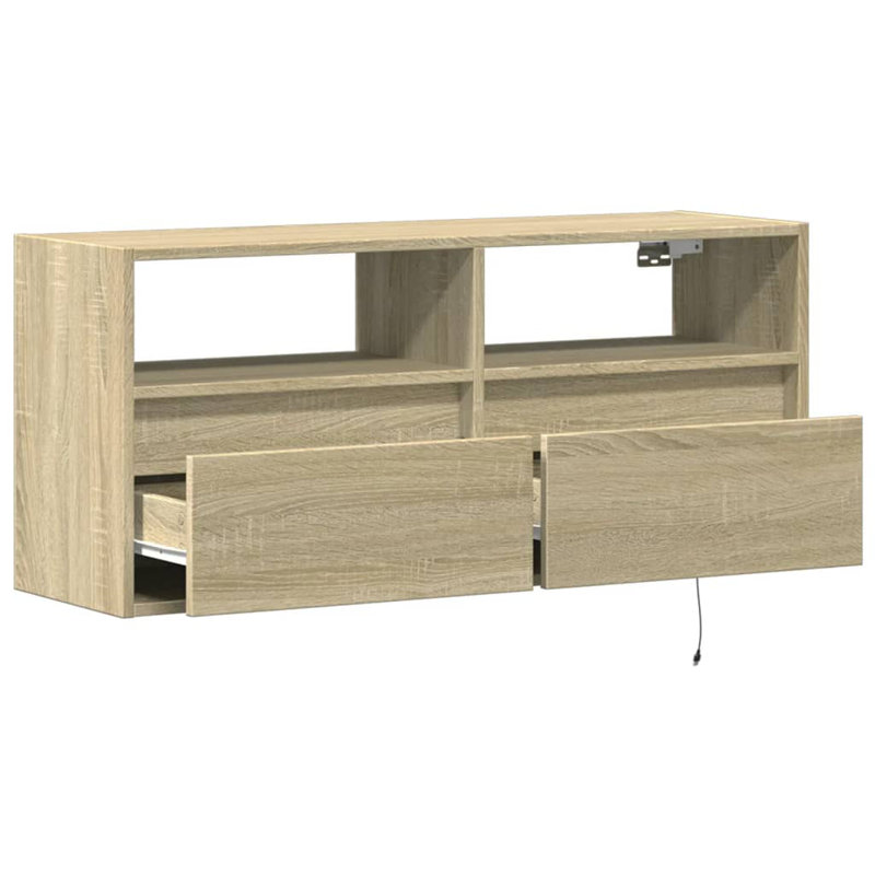 Dallton Unfinished TV Stand, Sonoma Oak, 100cm