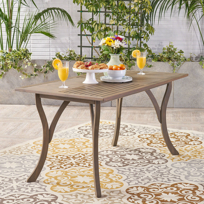 ECTANGULAR WOOD TABLE