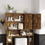 Armoire de rangement au-dessus de la toilette avec 3 portes de grange-1004907879