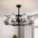 Ferris 35" 8 - Light Dimmable Crystal Ceiling Fan with Light Kit and Remote Control