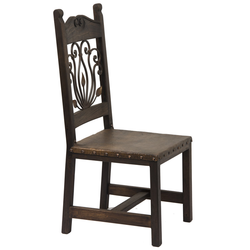 Handmade Solid Wood Side Chair in Brown