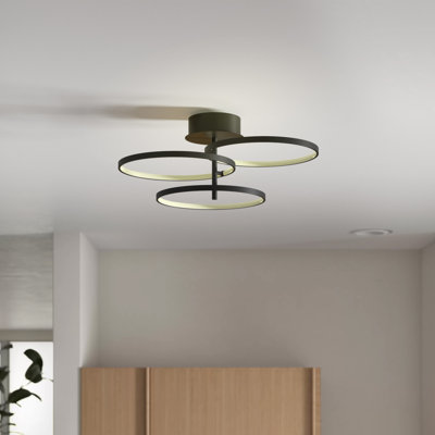 Plafonnier semi-encastré 3 lumières DEL 21 po Enochville