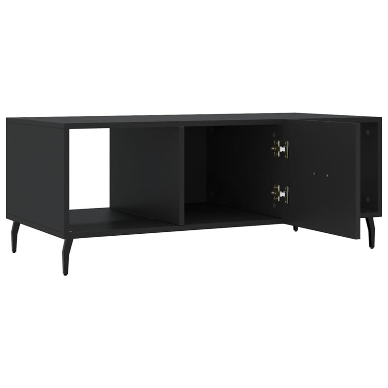 Makarama Four Leg Coffee Table with Storage, Black