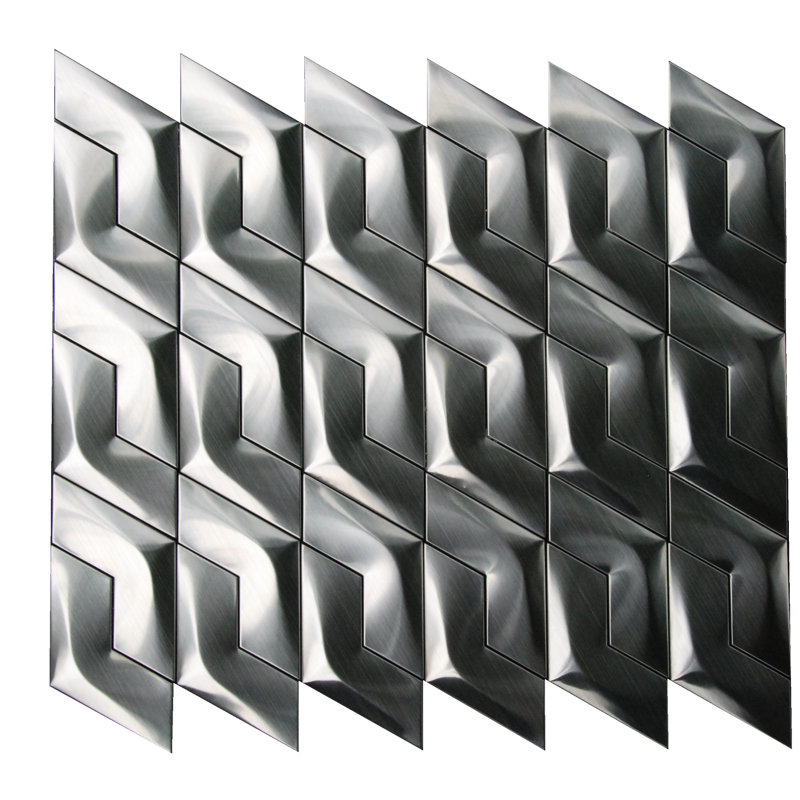 1" x 3" Metal Novelty Mosaic Wall Tile