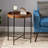 Handcrafted Mango Wood Accent Table With Foldable Iron Legs And Adjustable Wooden Tray, 22in W X D End 22.62" 26.3