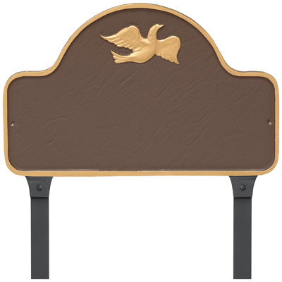 Dove Arch Address Sign Plaque with Lawn Stakes