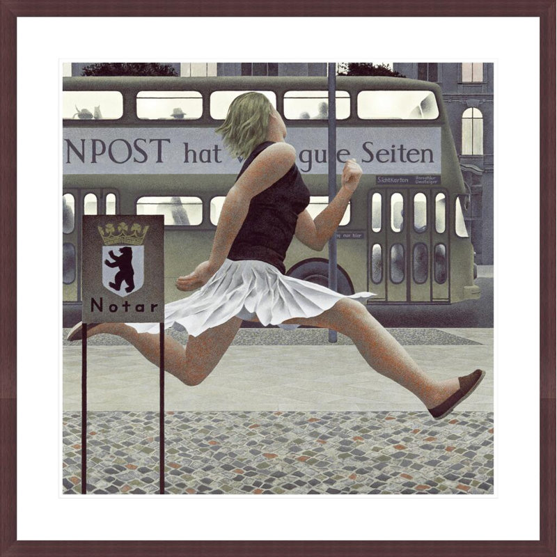 « Berlin Bus » d'Alex Colville – Reproduction giclée encadrée, H 33,54 po x l 33,5 po