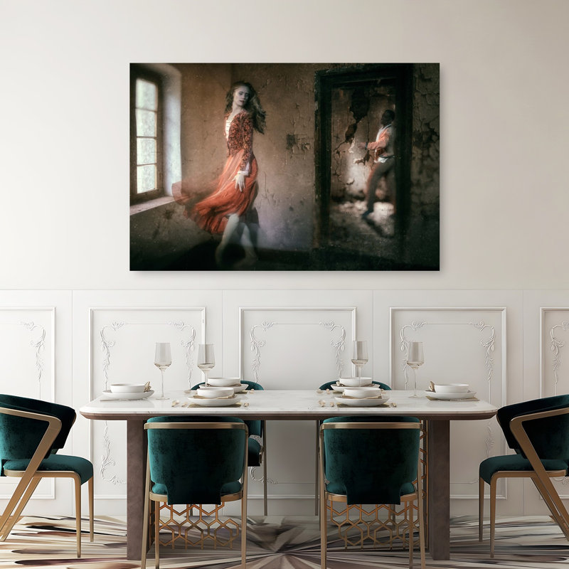 Danse éthérée, vieille chambre, affiche murale romantique et dramatique, H 40 po x l 60 po