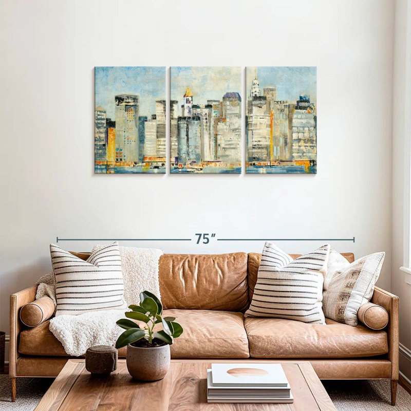 'Waterfront Skyline, 27" H x 56" W