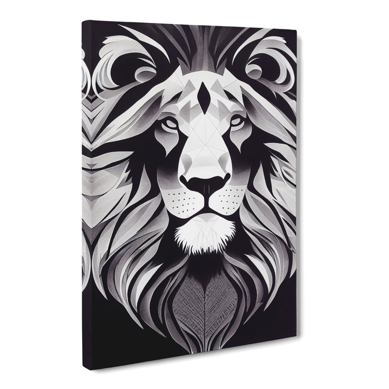 Lion Contemporary - Wrapped Canvas, 60cm H x 40cm W x 3cm D