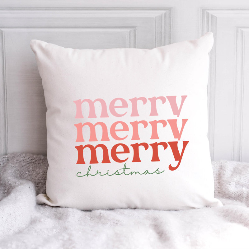Christmas-04_4 Reversible Throw Pillow, 14" x 14"