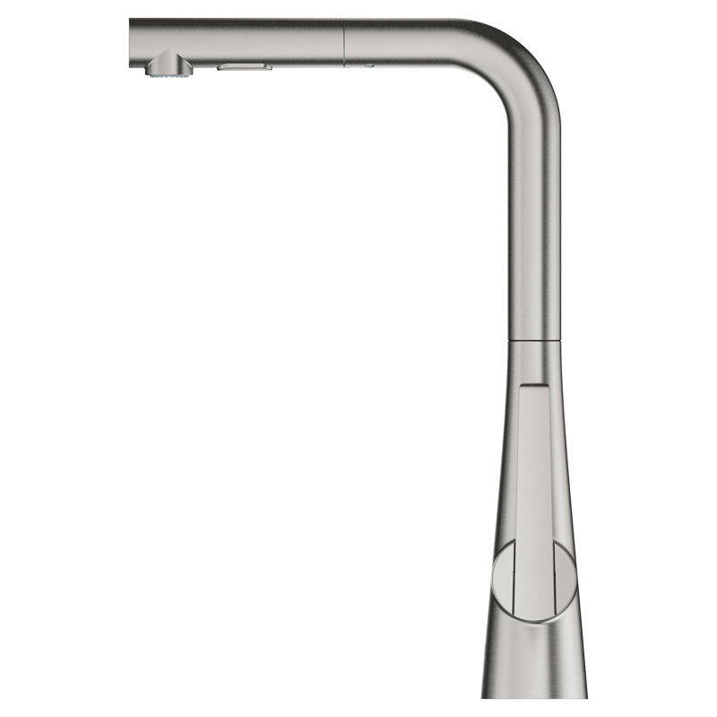 Robinet de cuisine à poignée simple Zedra, SuperSteel Infinity