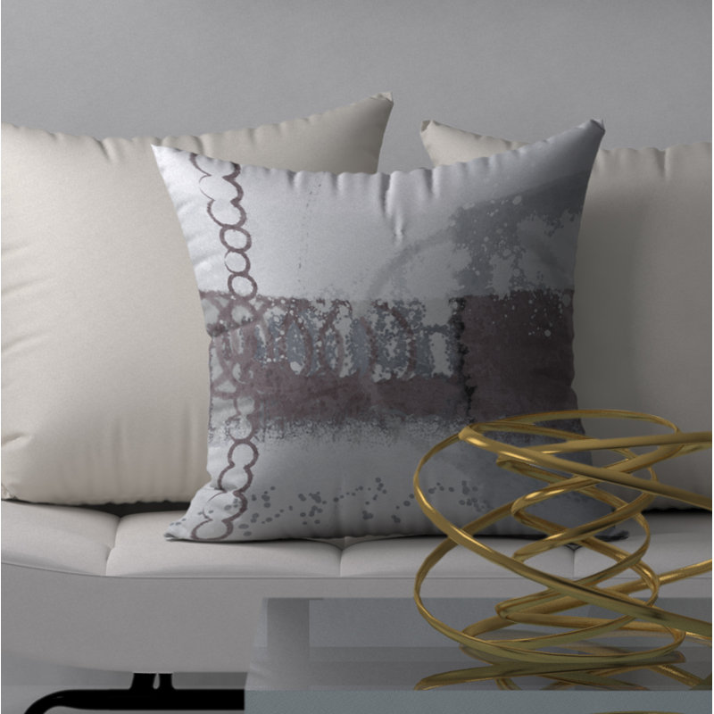 Abstract Throw Pillow, 20" H x 20" W