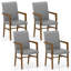 Ensemble de 4 chaises d'appoint rembourrées Mid-Century-722215463