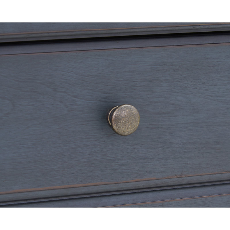 Table de chevet Bridgevine Home Americana, aucun assemblage requis, finition bleu velours côtelé