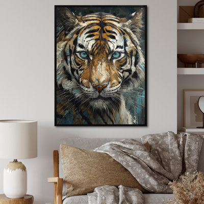 Reproduction d'art sur toile, "Tigre jaune"