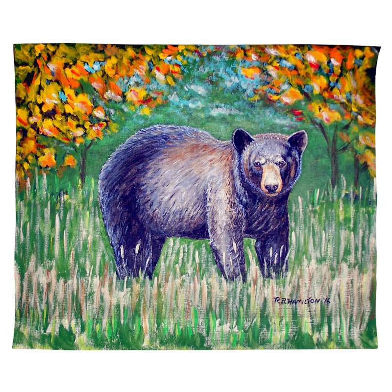 Fixation murale ours noir