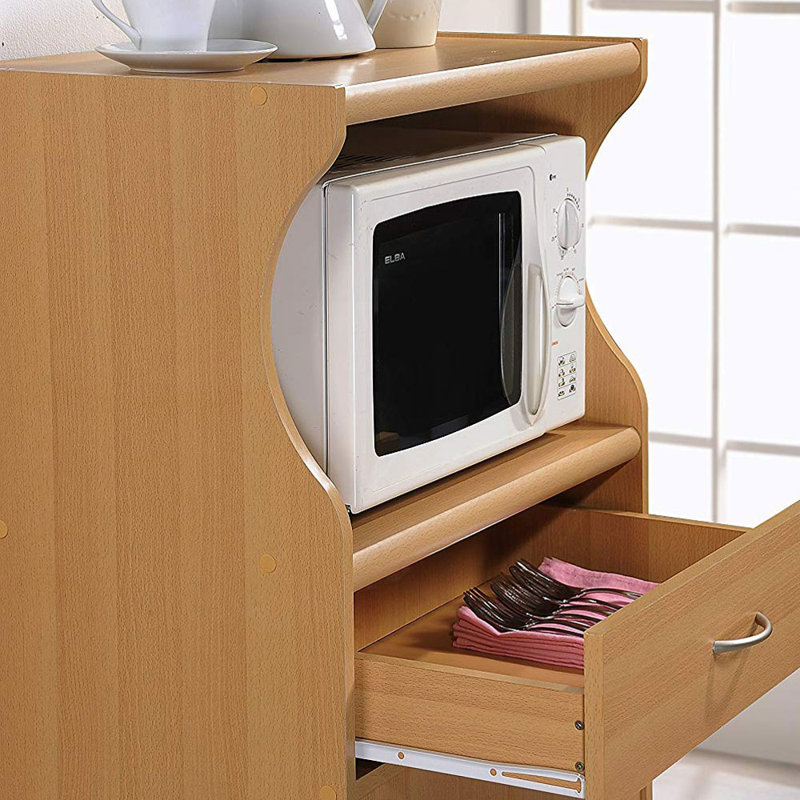 Chariot de cuisine pour four à micro-ondes , Hêtre