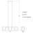 Deandra 5 - Light Steel Dimmable Rectangle Chandelier