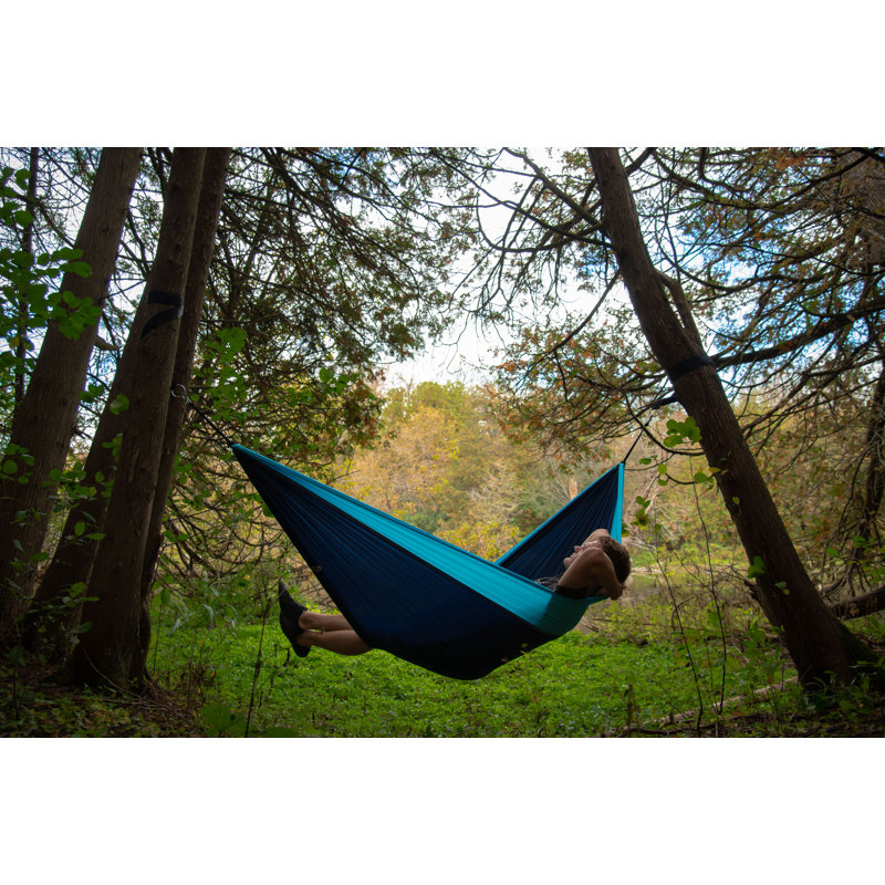 Hamac de camping double Kylee Parachute, Double, Marine / turquoise